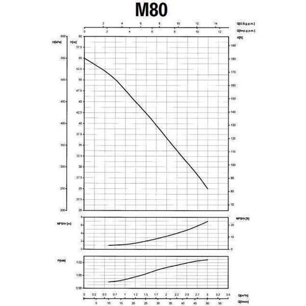 Насос центробежный M-80 0,75 кВт SAER (3,0 м3/ч, 55 м) 000001396 фото