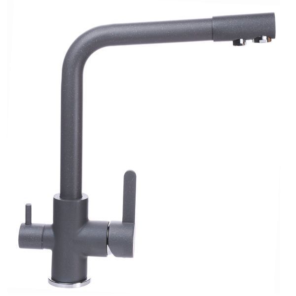 Смеситель для кухни под осмос Globus Lux LAZER GLLR-0444-3-TITANIUM 000019236 фото