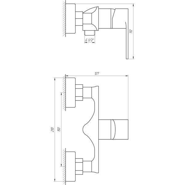 Змішувач для душа Globus Lux Ontario GLO-0105N 000018440 фото