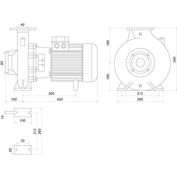 Насос моноблочный IR 40-200A 5,5 кВт SAER (48.8 м3/ч, 40 м) 000020588 фото