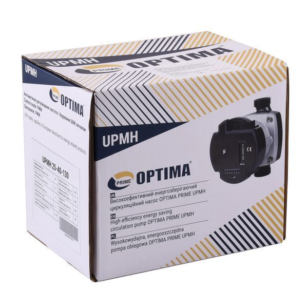 Насос циркуляционный энергосберегающий Optima PRIME UPMH 25-40AUTO 130мм + гайки 000027867 фото