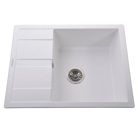 Гранитная мойка Globus Lux ONE белый 650х500мм-А0007 000021939 фото