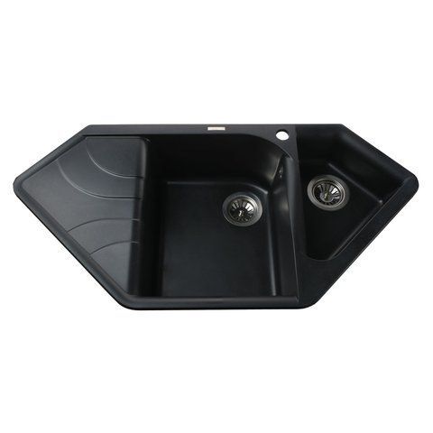 Гранітна мийка Globus Lux GARDA чорний 1000х500мм-А0002 000002979 фото