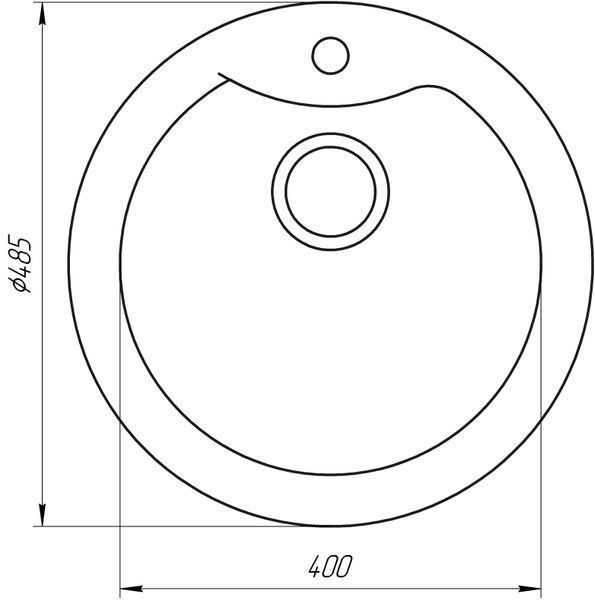 Гранитная мойка Globus Lux ORTA жемчужный 485мм 000008748 фото