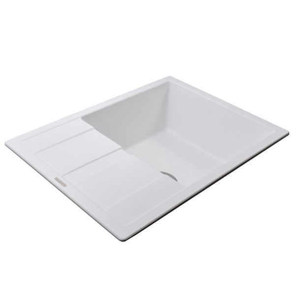 Гранитная мойка Globus Lux ONE белый 650х500мм-А0007 000021939 фото