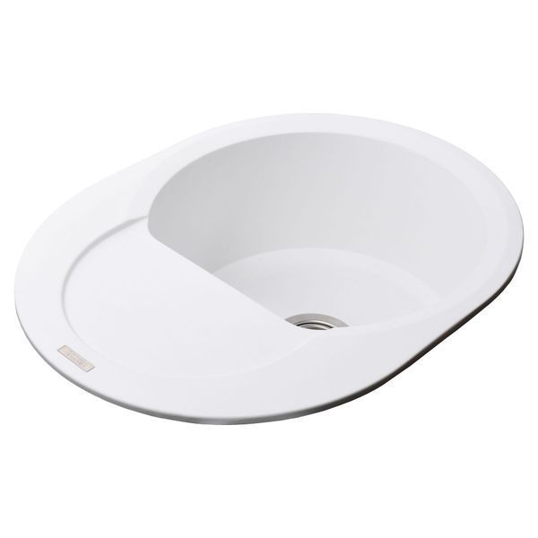 Гранитная мойка Globus Lux MORAINE белый 600х470мм-А0007 000007555 фото