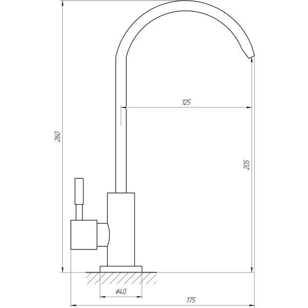 Кран для обратного осмоса Globus Lux ALPEN SBT1-55M-GP 000022218 фото