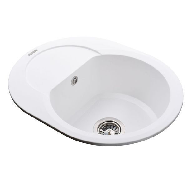 Гранитная мойка Globus Lux MORAINE белый 600х470мм-А0007 000007555 фото
