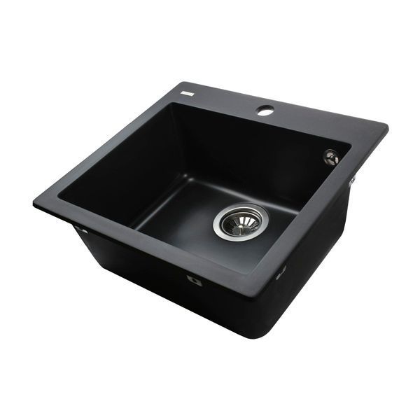 Гранитная мойка Globus Lux AOSTA черный 490x455мм-А0002 000023577 фото
