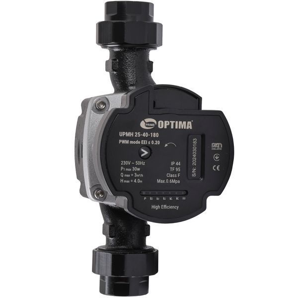 Насос циркуляционный энергосберегающий Optima PRIME UPMH 25-40AUTO 180мм + гайки 000027868 фото