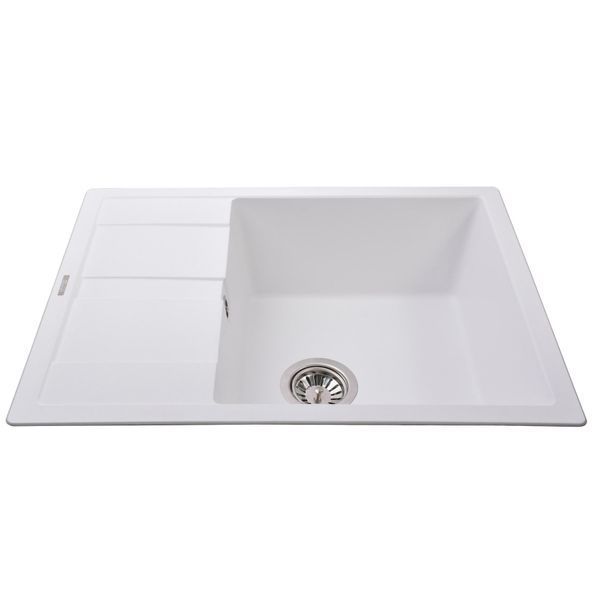 Гранитная мойка Globus Lux ONE белый 650х500мм-А0007 000021939 фото
