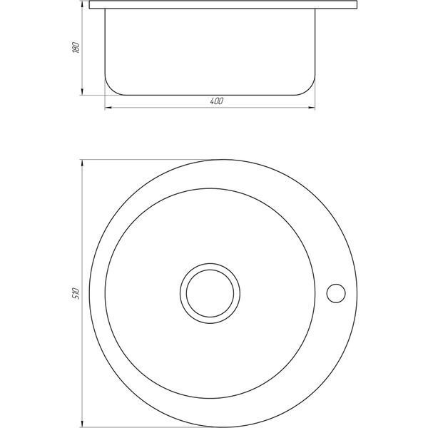 Мойка кухонная Mira MR 510 E Satin 0.6 000021109 фото