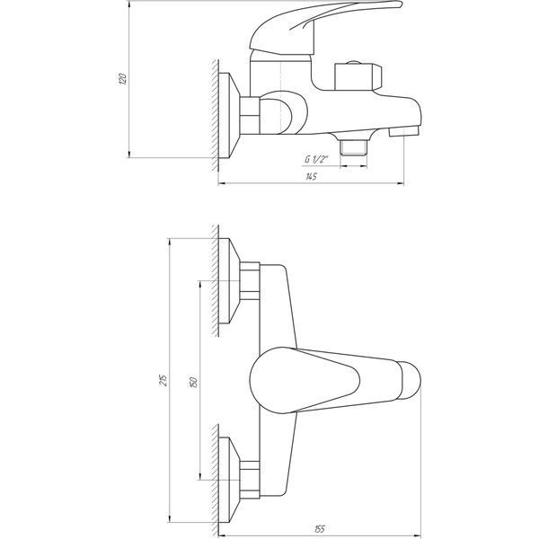 Смеситель для ванны EcoMix ENERGO E-GEZ-102N 000013920 фото