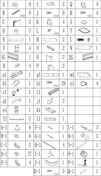 Душовий бокс асиметричний лівий OBRA H120GBSL (H120BL) BRAVO (3уп.) 000015535 фото