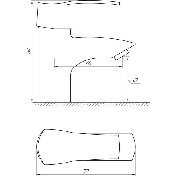 Змішувач для умивальника Globus Lux QUEENSLAND GLQU-0101 латунь(картридж Sedal) 000008751 фото